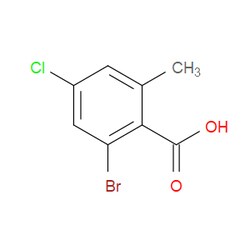 Aobchem&nbsp;2-Bromo-4-chloro-6-methylbenzoic acid | ≥97% | CAS 2092769-93-0 | C8H6BrClO2 | 500mg