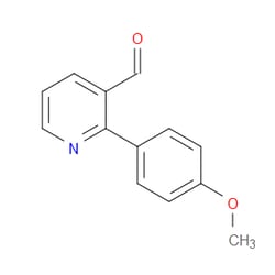 Aobchem&nbsp;2-(4-Methoxyphenyl)-3-pyridinecarboxaldehyde | ≥97% | CAS 885949-59-7 | C13H11NO2 | 5g