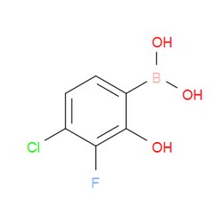 Aobchem&nbsp;4-Chloro-3-fluoro-2-hydroxyphenylboronic acid | ≥97% | CAS 2445448-80-4 | C6H5BClFO3 | 1g
