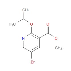 Aobchem&nbsp;Methyl 5-bromo-2-propan-2-yloxypyridine-3-carboxylate | ≥97% | CAS 1781982-05-5 | C10H12BrNO3 | 10g