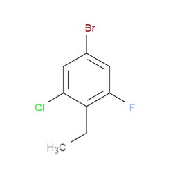 Aobchem&nbsp;Benzene  5-bromo-1-chloro-2-ethyl-3-fluoro- | ≥95% | CAS 2569481-58-7 | C8H7BrClF | 1g