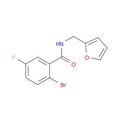 Aobchem&nbsp;2-Bromo-5-fluoro-N-(2-furanylmethyl)benzamide | ≥95% | CAS 923722-86-5 | C12H9BrFNO2 | 1g
