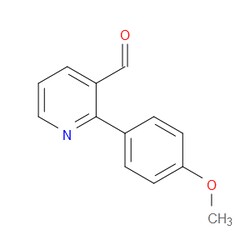 Aobchem&nbsp;2-(4-Methoxyphenyl)-3-pyridinecarboxaldehyde | ≥97% | CAS 885949-59-7 | C13H11NO2 | 250mg