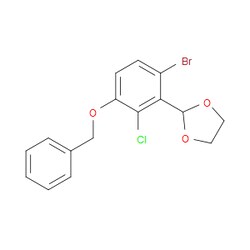 Aobchem&nbsp;2-(3-(Benzyloxy)-6-bromo-2-chlorophenyl)-1 3-dioxolane | ≥95% | CAS 2484888-88-0 | C16H14BrClO3 | 1g