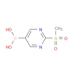 Aobchem&nbsp;B-[2-(Methylsulfonyl)-5-pyrimidinyl]boronic acid | ≥95% | CAS 1598437-41-2 | C5H7BN2O4S | 250mg