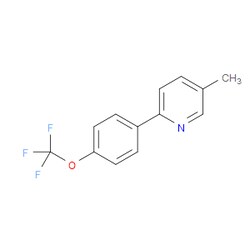 Aobchem&nbsp;5-Methyl-2-(4-(trifluoromethoxy)phenyl)pyridine | ≥97% | CAS 1261767-88-7 | C13H10F3NO | 1g