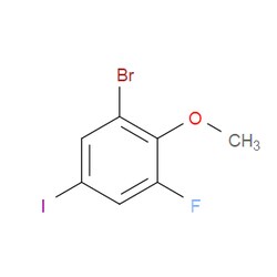 Aobchem&nbsp;1-Bromo-3-fluoro-5-iodo-2-methoxybenzene | ≥95% | CAS 2384811-06-5 | C7H5BrFIO | 500mg