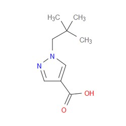 Aobchem&nbsp;1-Neopentyl-1H-pyrazole-4-carboxylic acid | ≥95% | CAS 1403565-18-3 | C9H14N2O2 | 250mg