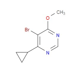 Aobchem&nbsp;5-Bromo-4-cyclopropyl-6-methoxypyrimidine | ≥95% | CAS 1649454-57-8 | C8H9BrN2O | 5g