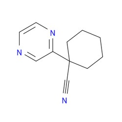 Aobchem&nbsp;1-(2-Pyrazinyl)cyclohexanecarbonitrile | ≥95% | CAS 1864193-61-2 | C11H13N3 | 500mg