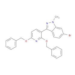 Aobchem&nbsp;3-[2 6-Bis(phenylmethoxy)-3-pyridinyl]-6-bromo-1-methyl-1H-indazole | ≥95% | CAS 2655649-48-0 | C27H22BrN3O2 | 5g