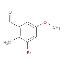 Aobchem&nbsp;3-Bromo-5-methoxy-2-methylbenzaldehyde | ≥97% | CAS 1780571-37-0 | C9H9BrO2 | 500mg