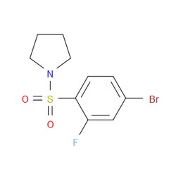 Aobchem&nbsp;1-[(4-Bromo-2-fluorophenyl)sulfonyl]pyrrolidine | ≥95% | CAS 1773566-71-4 | C10H11BrFNO2S | 250mg