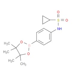 Aobchem&nbsp;N-[4-(4 4 5 5-Tetramethyl-1 3 2-dioxaborolan-2-yl)phenyl]cyclopropanesulfonamide | ≥97% | CAS 879487-14-6 | C15H22BNO4S | 5g