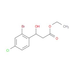Aobchem&nbsp;Ethyl 3-(2-bromo-4-chlorophenyl)-3-hydroxypropanoate | ≥97% | CAS 1519459-20-1 | C11H12BrClO3 | 5g