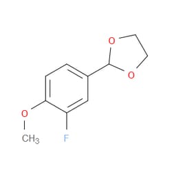 Aobchem&nbsp;2-(3-Fluoro-4-methoxyphenyl)-1 3-dioxolane | ≥97% | CAS 477980-84-0 | C10H11FO3 | 25g