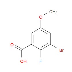 Aobchem&nbsp;3-Bromo-2-fluoro-5-methoxybenzoic acid | ≥95% | CAS 1780077-72-6 | C8H6BrFO3 | 10g