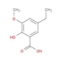 Aobchem&nbsp;5-Ethyl-2-hydroxy-3-methoxybenzoic acid | ≥97% | CAS 100245-34-9 | C10H12O4 | 10g
