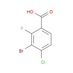 Aobchem&nbsp;3-Bromo-4-chloro-2-fluorobenzoic acid | ≥97% | CAS 1677706-23-8 | C7H3BrClFO2 | 25g