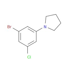 Aobchem&nbsp;1-(3-Bromo-5-chlorophenyl)pyrrolidine | ≥97% | CAS 1261895-87-7 | C10H11BrClN | 25g