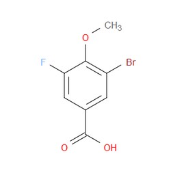 Aobchem&nbsp;3-Bromo-5-fluoro-4-methoxybenzoic acid | ≥95% | CAS 445019-47-6 | C8H6BrFO3 | 10g
