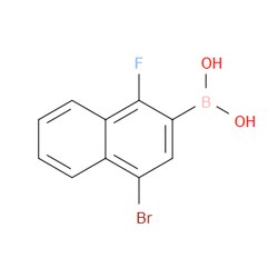 Aobchem&nbsp;(4-Bromo-1-fluoronaphthalen-2-yl)boronic acid | ≥97% | CAS 913836-09-6 | C10H7BBrFO2 | 10g