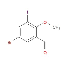 Aobchem&nbsp;5-Bromo-3-iodo-2-methoxybenzaldehyde | ≥95% | CAS 832674-07-4 | C8H6BrIO2 | 10g