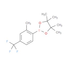 Aobchem&nbsp;2-Methyl-4-(trifluoromethyl)phenylboronic acid pinacol ester |  ≥97% |  CAS 1689509-92-9 |  C14H18BF3O2 |  250mg