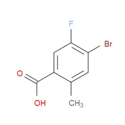 Aobchem&nbsp;4-Bromo-5-fluoro-2-methylbenzoic acid |  ≥95% |  CAS 1349715-55-4 |  C8H6BrFO2 |  5g