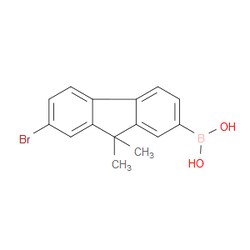 Aobchem&nbsp;B-(7-Bromo-9 9-dimethyl-9H-fluoren-2-yl)boronic acid |  ≥95% |  CAS 1213768-48-9 |  C15H14BBrO2 |  1g