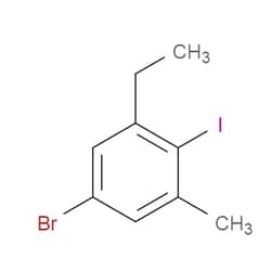 Aobchem&nbsp;5-Bromo-1-ethyl-2-iodo-3-methylbenzene |  ≥97% |  CAS 1208075-21-1 |  C9H10BrI |  1g