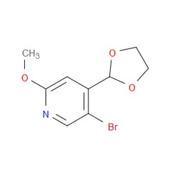 Aobchem&nbsp;5-Bromo-4-(1 3-dioxolan-2-yl)-2-methoxypyridine |  ≥97% |  CAS 2624416-90-4 |  C9H10BrNO3 |  1g