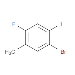 Aobchem&nbsp;1-Bromo-4-fluoro-2-iodo-5-methylbenzene |  ≥97% |  CAS 202865-75-6 |  C7H5BrFI |  500mg