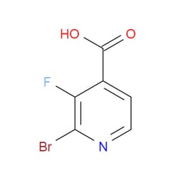 Aobchem&nbsp;2-Bromo-3-fluoroisonicotinic acid |  ≥95% |  CAS 1211530-89-0 |  C6H3BrFNO2 |  25g
