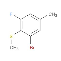 Aobchem&nbsp;(2-Bromo-6-fluoro-4-methylphenyl)(methyl)sulfane |  ≥97% |  CAS 2706448-18-0 |  C8H8BrFS |  1g