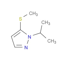 Aobchem&nbsp;1-Isopropyl-5-(methylthio)-1H-pyrazole |  ≥97% |  CAS 2734774-81-1 |  C7H12N2S |  1g