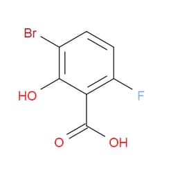 Aobchem&nbsp;3-Bromo-6-fluoro-2-hydroxybenzoic acid |  ≥97% |  CAS 1538235-22-1 |  C7H4BrFO3 |  10g