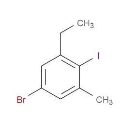 Aobchem&nbsp;5-Bromo-1-ethyl-2-iodo-3-methylbenzene |  ≥97% |  CAS 1208075-21-1 |  C9H10BrI |  10g