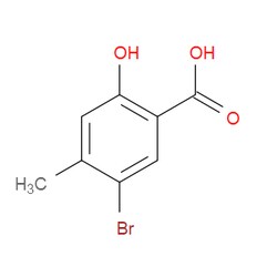 Aobchem&nbsp;5-Bromo-2-hydroxy-4-methylbenzoic acid |  ≥95% |  CAS 6623-35-4 |  C8H7BrO3 |  500mg