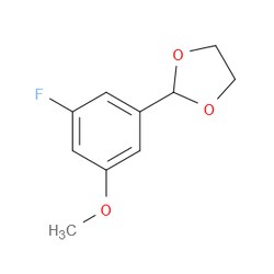 Aobchem&nbsp;2-(3-Fluoro-5-methoxyphenyl)-1 3-dioxolane |  ≥97% |  CAS 2221812-27-5 |  C10H11FO3 |  1g