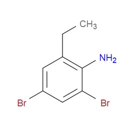 Aobchem&nbsp;2 4-Dibromo-6-ethylaniline |  ≥97% |  CAS 81100-30-3 |  C8H9Br2N |  25g