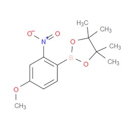 Aobchem&nbsp;4-Methoxy-2-nitrophenylboronic acid  pinacol ester |  ≥97% |  CAS 1073353-81-7 |  C13H18BNO5 |  1g