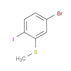 Aobchem&nbsp;(5-Bromo-2-iodophenyl)(methyl)sulfane |  ≥95% |  CAS 1824602-11-0 |  C7H6BrIS |  1g