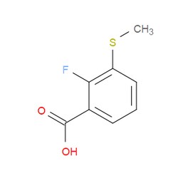 Aobchem&nbsp;2-Fluoro-3-(methylthio)benzoic acid |  ≥97% |  CAS 252555-54-7 |  C8H7FO2S |  500mg