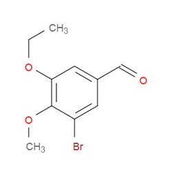 Aobchem&nbsp;3-Bromo-5-ethoxy-4-methoxybenzaldehyde |  ≥95% |  CAS 81805-97-2 |  C10H11BrO3 |  500mg