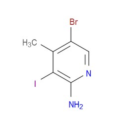 Aobchem&nbsp;5-Bromo-3-iodo-4-methylpyridin-2-amine |  ≥97% |  CAS 1150618-04-4 |  C6H6BrIN2 |  25g