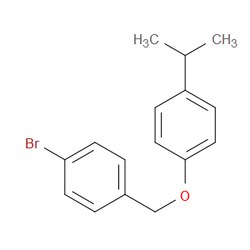 Aobchem&nbsp;Benzene  1-bromo-4-[[4-(1-methylethyl)phenoxy]methyl]- |  ≥97% |  CAS 1309932-99-7 |  C16H17BrO |  500mg