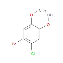 Aobchem&nbsp;1-Bromo-2-chloro-4 5-dimethoxybenzene |  ≥95% |  CAS 753502-60-2 |  C8H8BrClO2 |  5g