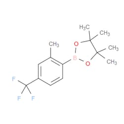 Aobchem&nbsp;2-Methyl-4-(trifluoromethyl)phenylboronic acid pinacol ester |  ≥97% |  CAS 1689509-92-9 |  C14H18BF3O2 |  500mg