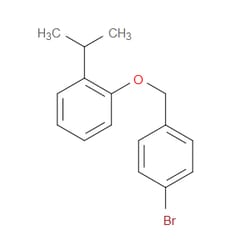 Aobchem&nbsp;1-((4-Bromobenzyl)oxy)-2-isopropylbenzene |  ≥97% |  CAS 1309933-50-3 |  C16H17BrO |  250mg